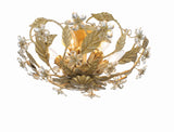 Crystorama Paris Market 6 Light Gold Leaf Semi Flush Mount