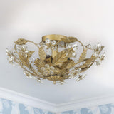 Crystorama Paris Market 6 Light Gold Leaf Semi Flush Mount