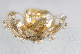 Crystorama Paris Market 6 Light Gold Leaf Semi Flush Mount