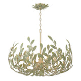 Crystorama Broche 6 Light Champagne Green Tea Chandelier