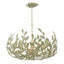 Crystorama Broche 6 Light Champagne Green Tea Chandelier