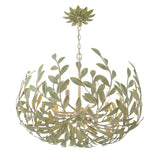 Crystorama Broche 6 Light Champagne Green Tea Chandelier
