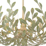 Crystorama Broche 6 Light Champagne Green Tea Chandelier