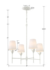 Crystorama Broche 4 Light Matte White Chandelier