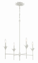 Crystorama Broche 4 Light Matte White Chandelier