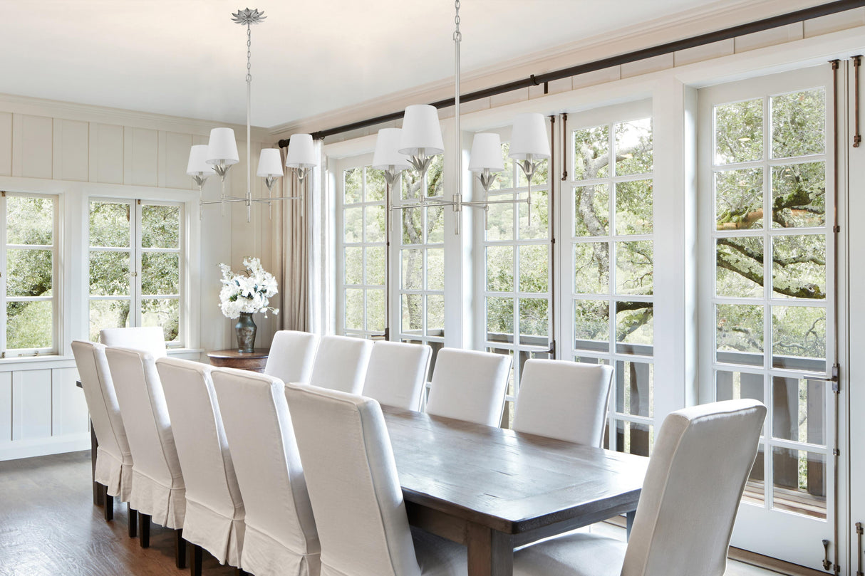 Crystorama Broche 4 Light Antique Silver Chandelier