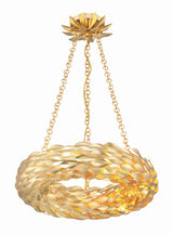 Crystorama Broche 6 Light LED Antique Gold Chandelier