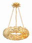 Crystorama Broche 6 Light LED Antique Gold Chandelier