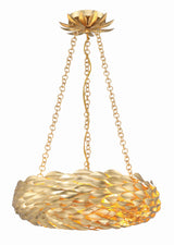 Crystorama Broche 6 Light LED Antique Gold Chandelier