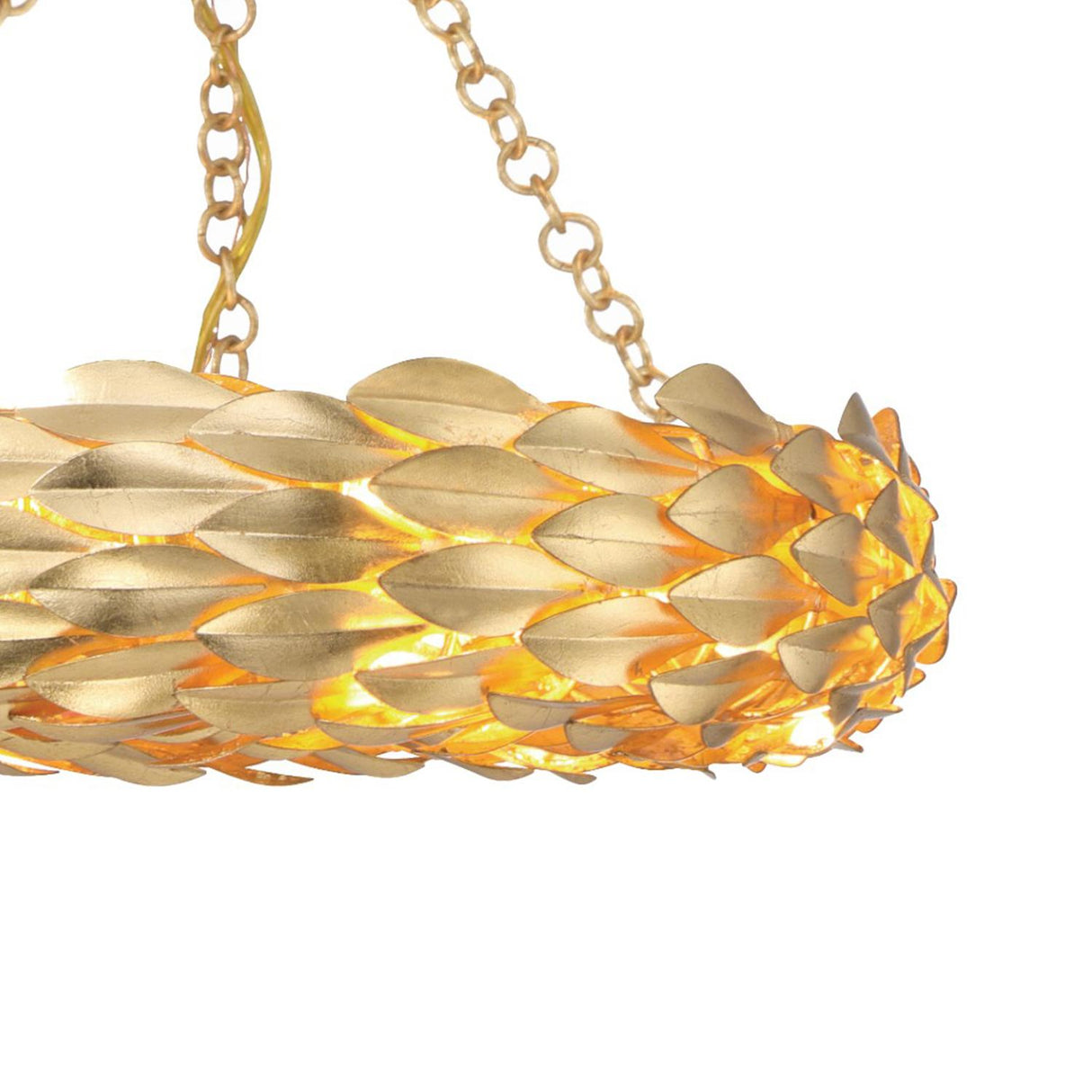 Crystorama Broche 6 Light LED Antique Gold Semi Flush Mount