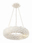 Crystorama Broche 6 Light LED Matte White Chandelier