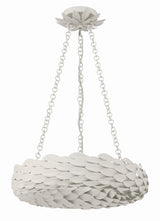 Crystorama Broche 6 Light LED Matte White Chandelier