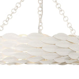 Crystorama Broche 6 Light LED Matte White Semi Flush Mount
