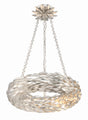 Crystorama Broche 6 Light LED Antique Silver Chandelier