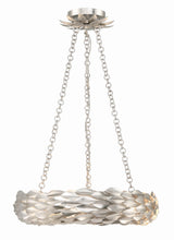 Crystorama Broche 6 Light LED Antique Silver Chandelier