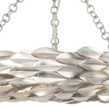 Crystorama Broche 6 Light LED Antique Silver Semi Flush Mount