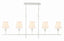 Crystorama Broche 5 Light Matte White Linear Chandelier
