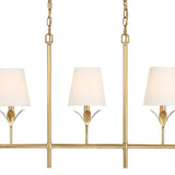 Crystorama Broche 5 Light Antique Gold Linear Chandelier