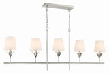 Crystorama Broche 5 Light Antique Silver Linear Chandelier