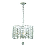 Crystorama Layla 5 Light Antique Silver Chandelier
