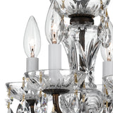 Crystorama Traditional Crystal 4 Light Clear Italian Crystal English Bronze Mini Chandelier
