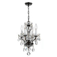 Crystorama Traditional Crystal 4 Light Swarovski Strass Crystal English Bronze Mini Chandelier