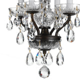 Crystorama Traditional Crystal 4 Light Swarovski Strass Crystal English Bronze Mini Chandelier