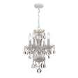 Crystorama Traditional Crystal 4 Light Swarovski Strass Crystal Wet White Mini Chandelier