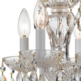 Crystorama Traditional Crystal 4 Light Spectra Crystal Wet White Mini Chandelier