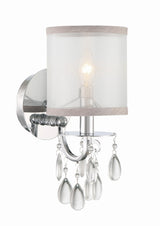 Crystorama Hampton 1 Light Polished Chrome Sconce