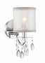 Crystorama Hampton 1 Light Polished Chrome Sconce