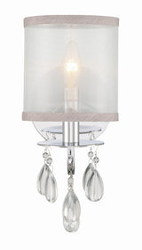 Crystorama Hampton 1 Light Polished Chrome Sconce