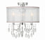 Crystorama Hampton 3 Light Polished Chrome Semi Flush Mount