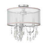 Crystorama Hampton 3 Light Polished Chrome Semi Flush Mount