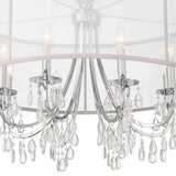 Crystorama Hampton 8 Light Drum Shade Polished Chrome Chandelier