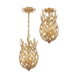 Crystorama Broche 3 Light Antique Gold Mini Pendant