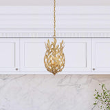 Crystorama Broche 3 Light Antique Gold Mini Pendant