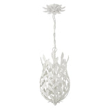 Crystorama Broche 3 Light Matte White Mini Pendant