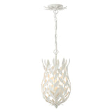 Crystorama Broche 3 Light Matte White Mini Pendant