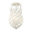Crystorama Broche 3 Light Matte White Semi Flush Mount