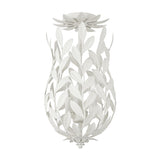 Crystorama Broche 3 Light Matte White Semi Flush Mount