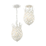 Crystorama Broche 3 Light Matte White Semi Flush Mount