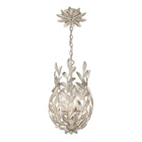 Crystorama Broche 3 Light Antique Silver Mini Pendant