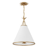 Crystorama Broche 4 Light Antique Gold Pendant