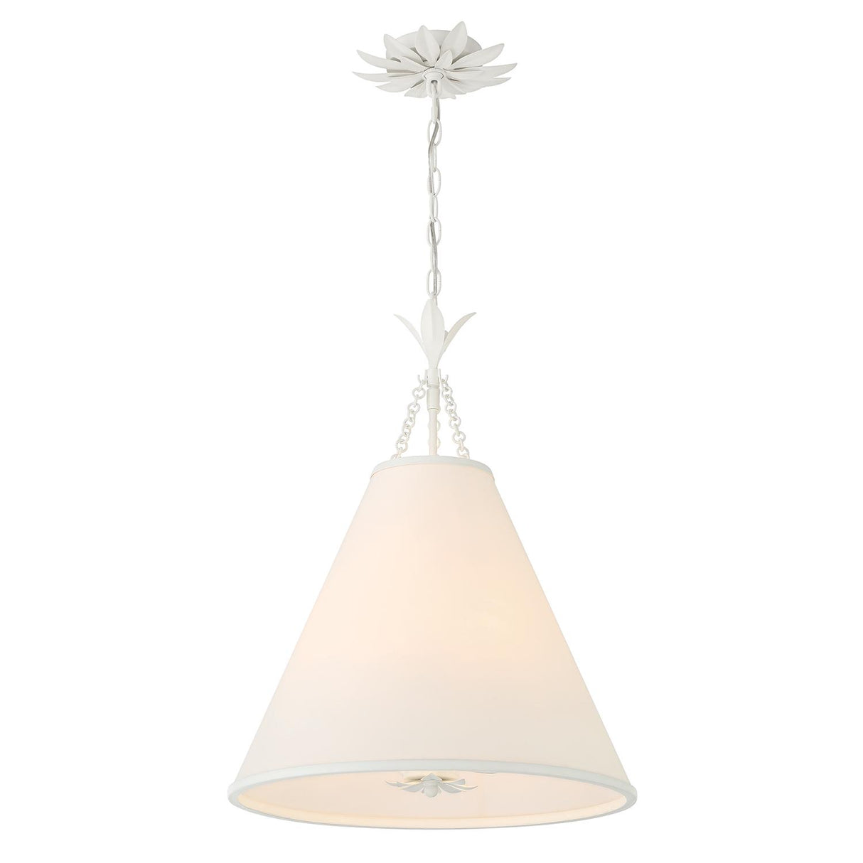 Crystorama Broche 4 Light Matte White Pendant