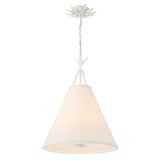 Crystorama Broche 4 Light Matte White Pendant
