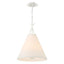 Crystorama Broche 4 Light Matte White Pendant
