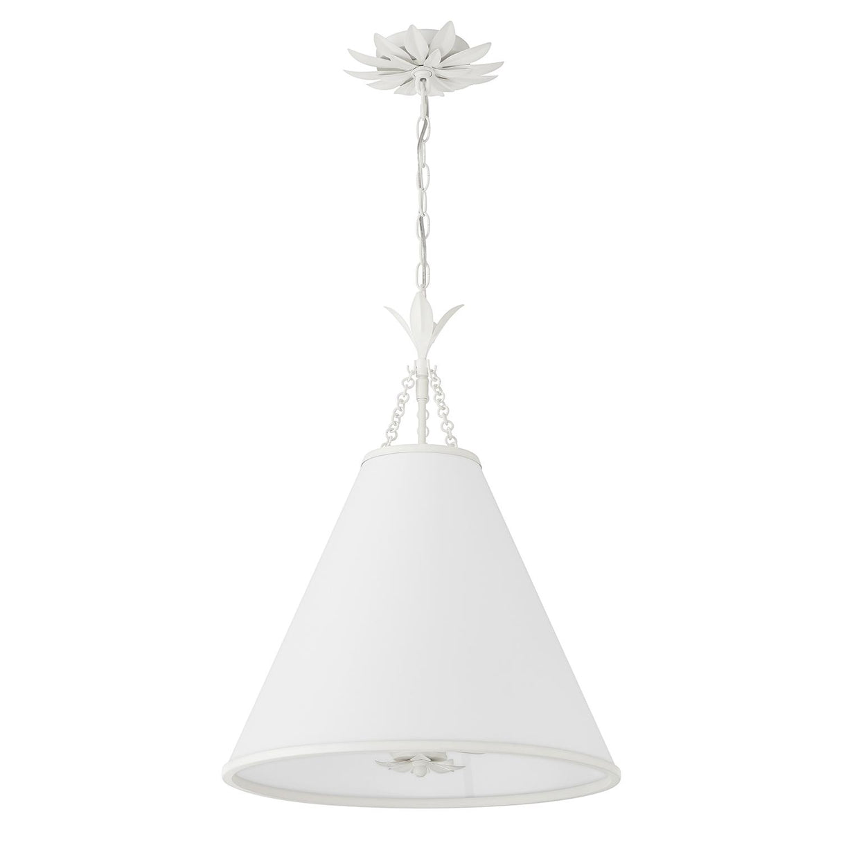 Crystorama Broche 4 Light Matte White Pendant