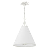 Crystorama Broche 4 Light Matte White Pendant