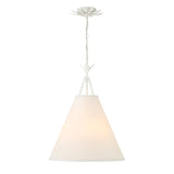 Crystorama Broche 4 Light Matte White Pendant